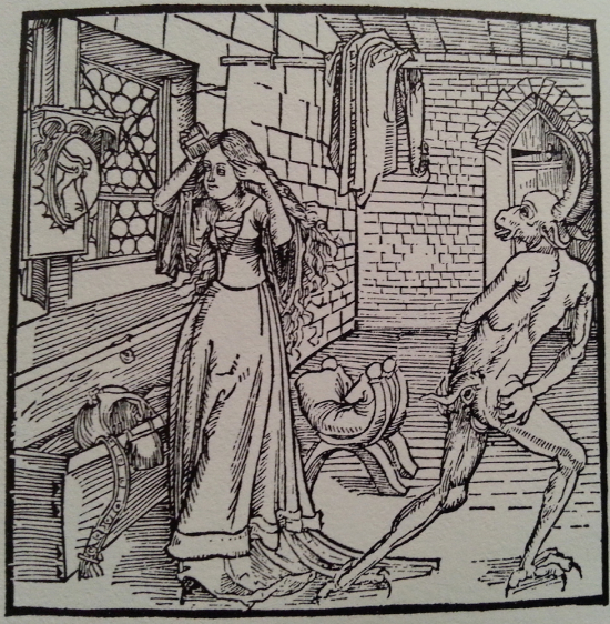 Diavolo nello specchio, ca. 1560 (su incisione di A. Dürer del 1493).